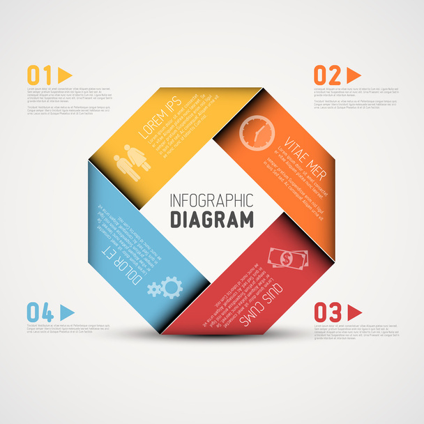 Abstract shape with Infographic - Vektor, Bild