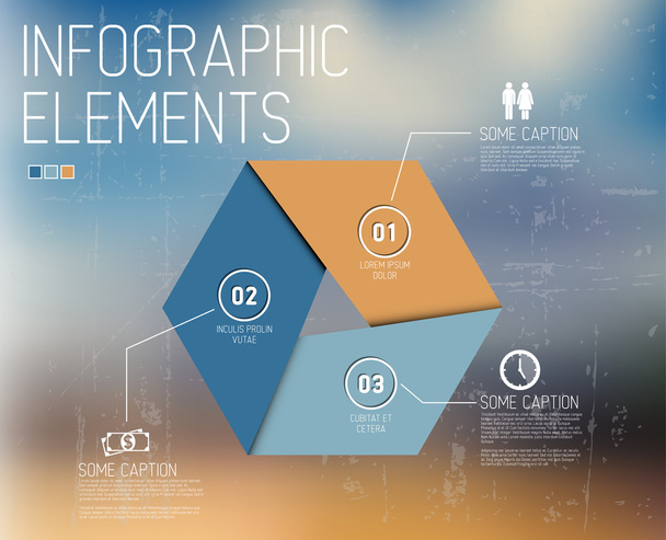 Abstract shape with Infographic - Vektor, kép