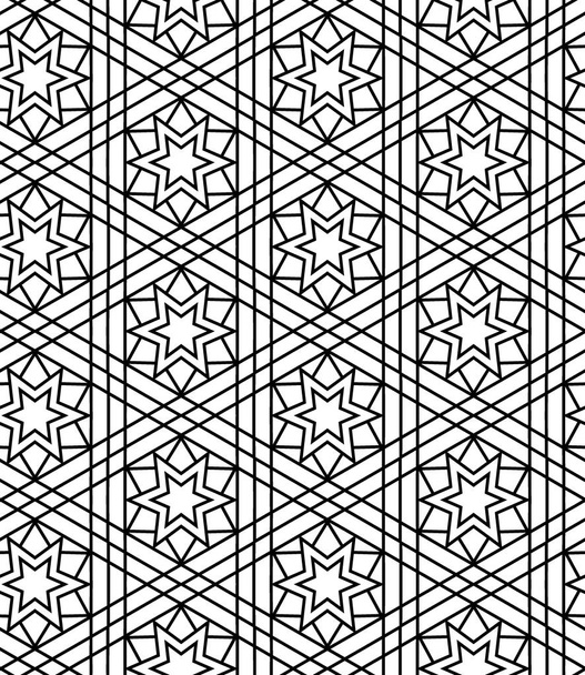 Bezszwowy wzór w islamskim wzorze ozdobnym. Tradycyjny arabski bezszwowy ornament. Eleganckie tło dla kart - Wektor, obraz