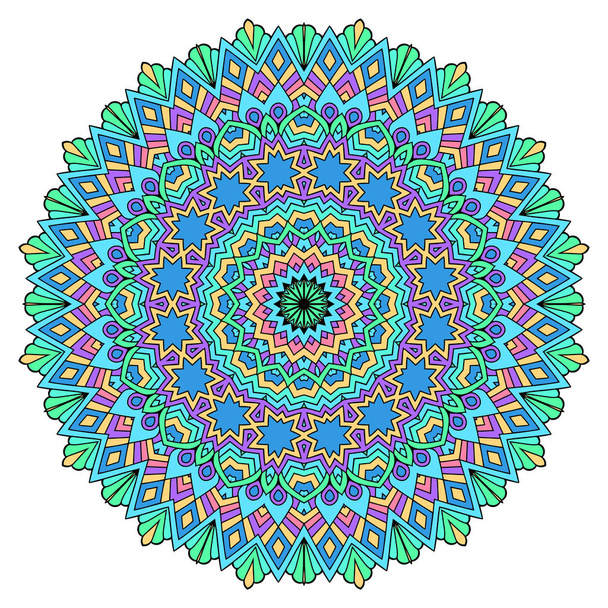 Mandala auf weißem Hintergrund - Vektor, Bild