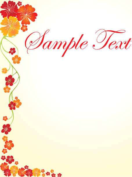 Floral sample text background - Vecteur, image