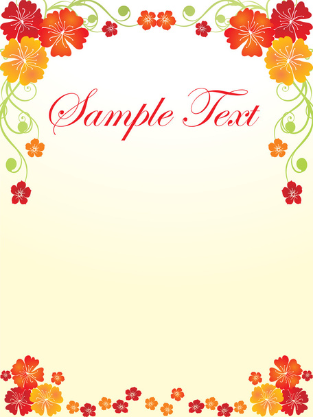 Floral sample text background - Vetor, Imagem