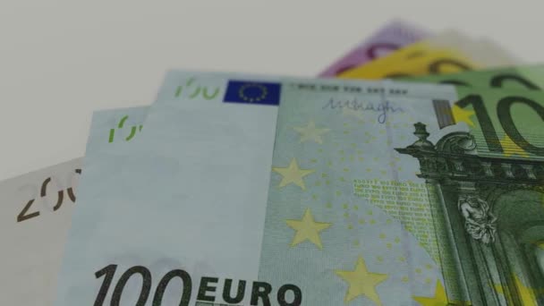 Banknoty euro, ruchome grafiki - Materiał filmowy, wideo