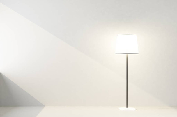 included floor lamp with sunbeam on wall - Foto, immagini