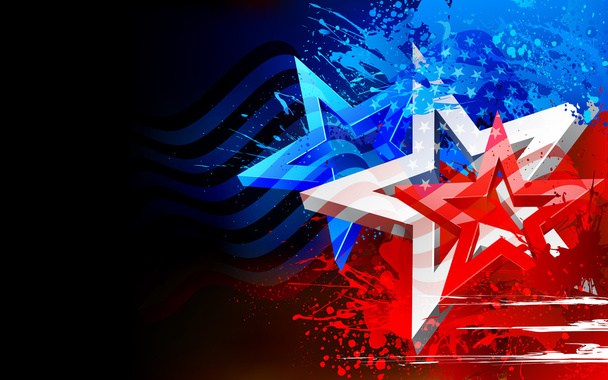 Abstract American Flag Background - Vector, Image