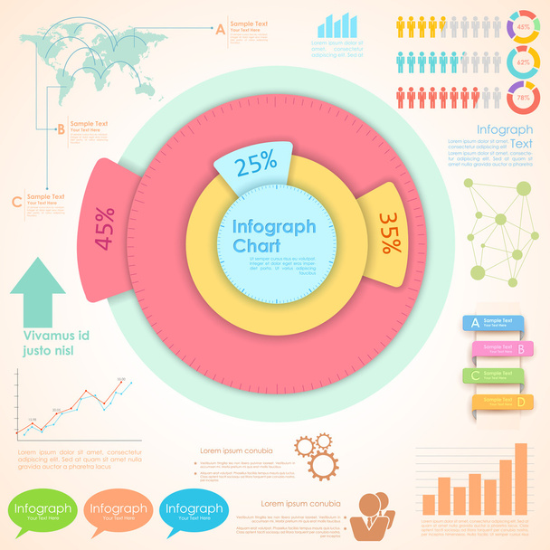 Infographics grafiek - Vector, afbeelding