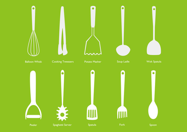Набор икон - Kitchen Tools
 - Вектор,изображение
