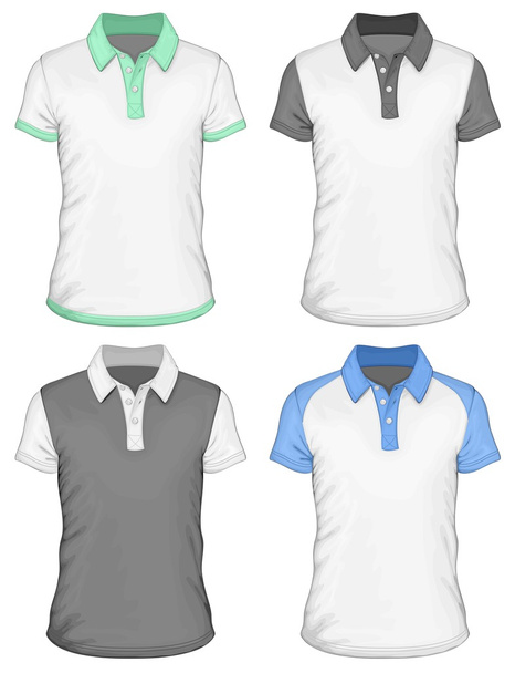 Men's polo-shirt design templates - Διάνυσμα, εικόνα