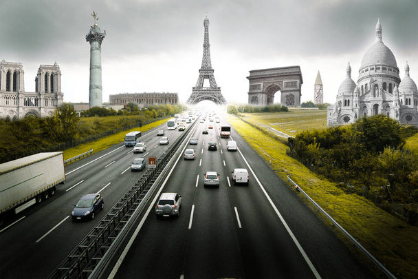 concept of tourist travel in France - Photo, Image