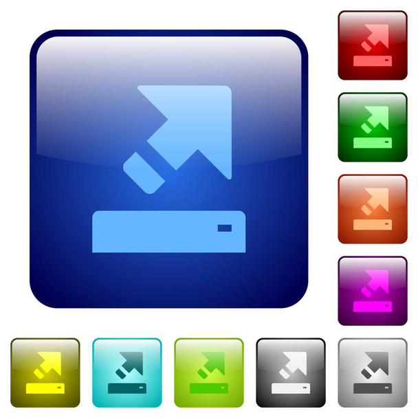 Exportar cor botões quadrados
 - Vetor, Imagem