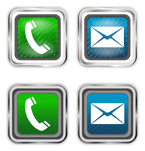 Phone and mail web design elements - Vettoriali, immagini