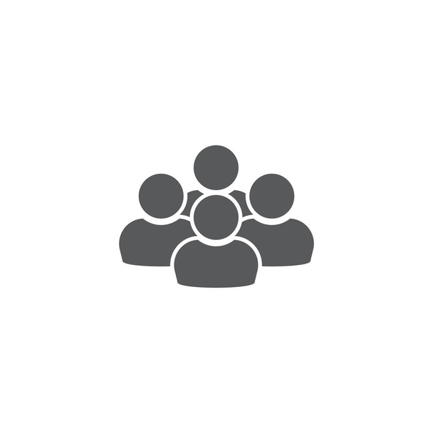 Ícone de vetor de pessoas, grupo ou equipe isolado em branco
 - Vetor, Imagem