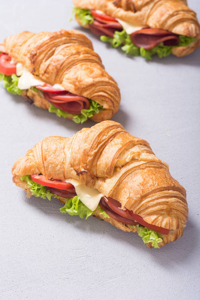 French croissant sandwich - Photo, image