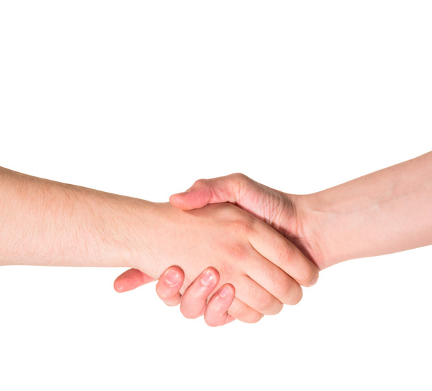 Handshake hand gesture isolated - Photo, Image
