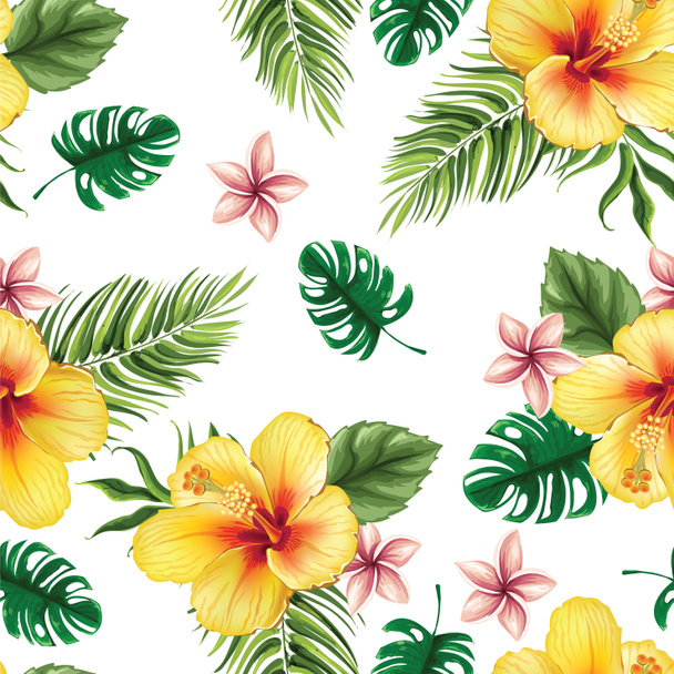  seampless pattern with wild flowers and leaves - Photo, Image