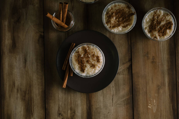 Dessert rice pudding - Fotoğraf, Görsel