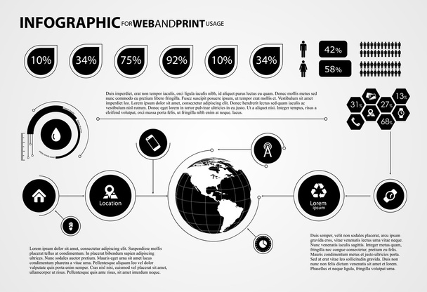 High quality business infographic elements - Vektor, kép