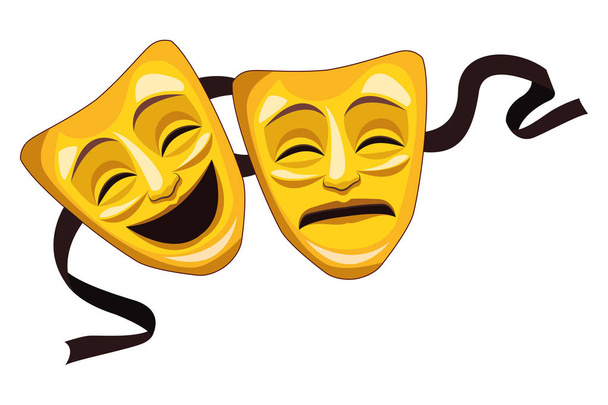 theater mask icon - Vector, Image
