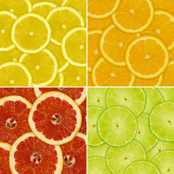 Abstract background of different citrus fruits - Photo, Image
