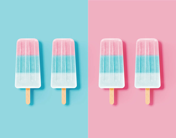 Realistic clean and pastel icecream, vector illustration - Διάνυσμα, εικόνα