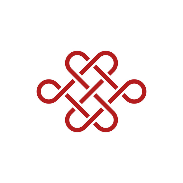 Plantilla única del diseño del logotipo del ícono del nudo infinito para la decoración de la compañía de la salud del negocio con aspecto de gama alta moderno
  - Vector, Imagen