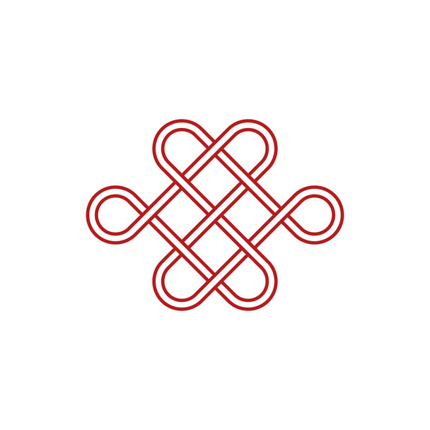Unieke knoop Infinity pictogram logo ontwerpsjabloon voor Business Health Company decoratie met moderne high-end look  - Vector, afbeelding