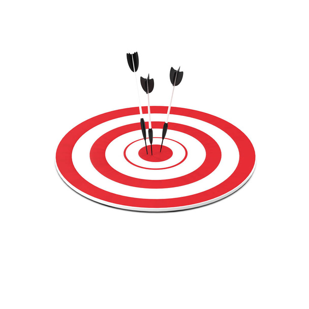 3d визуализация концепции иконки цели, изолированной белым
 - Фото, изображение