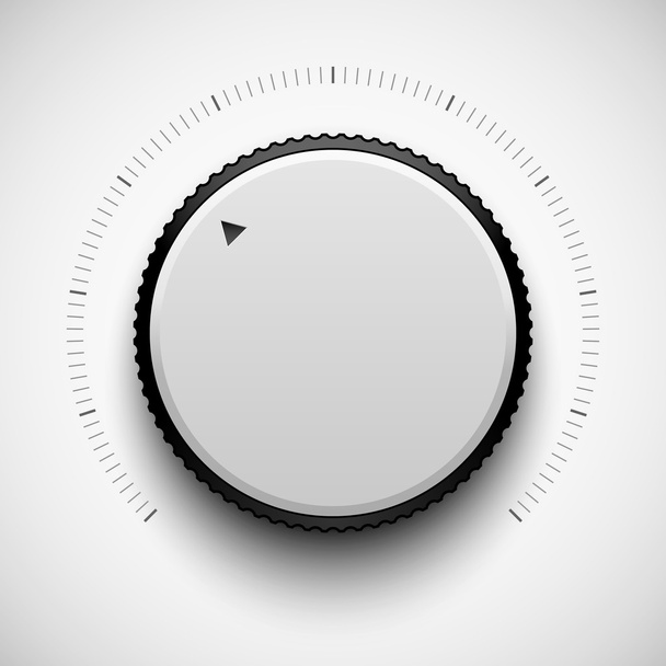 White Technology White Volume Button - Vector, afbeelding