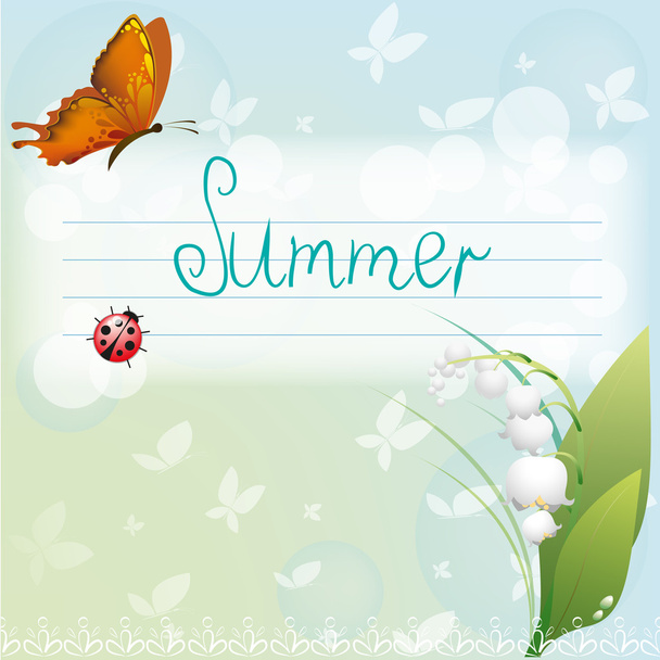 Summer background for text - Vetor, Imagem
