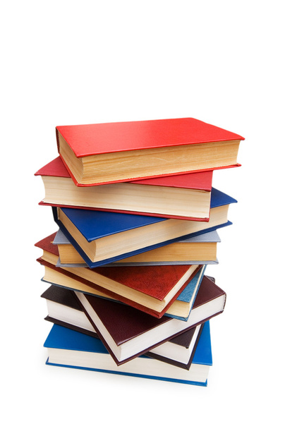 Stack of books isolated on the white - 写真・画像