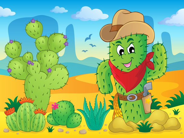 Cactus theme image 4 - Vektor, obrázek