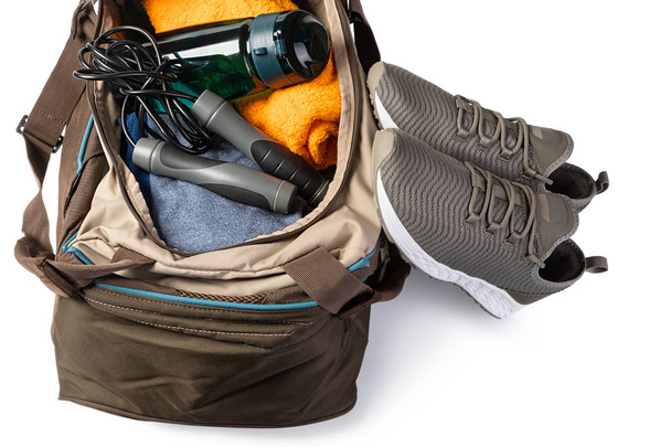 Sports bag with sports equipment - Photo, Image