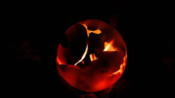 Lantern created with halloween pumpkin - Zdjęcie, obraz
