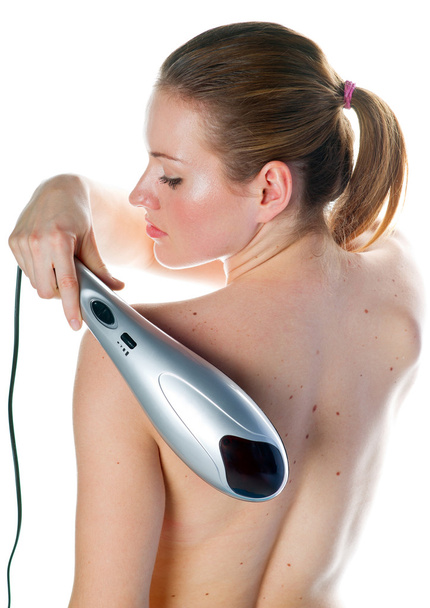 woman with electric massager - Photo, Image