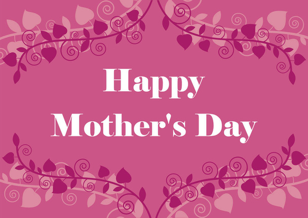 Happy Mother's Day floral background vector - Vecteur, image