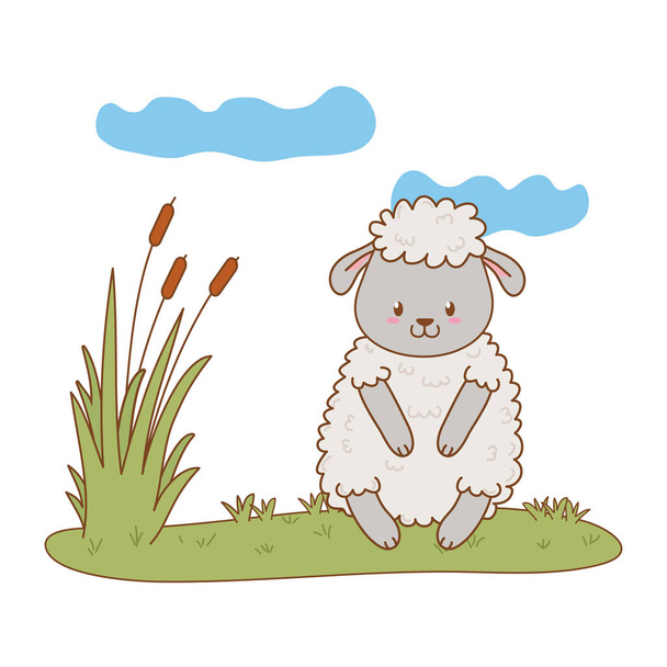 симпатичный мультфильм о маленьком животном
 - Вектор,изображение