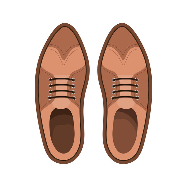 elegant masculine pair shoes - Vector, Image
