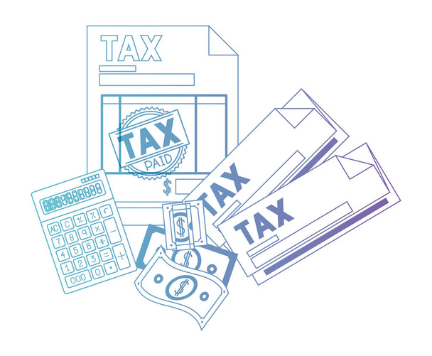 Vágólap adók számológép és váltók - Vektor, kép