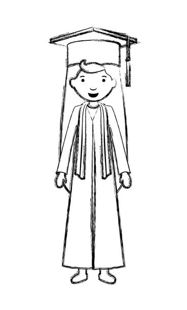 postgraduální dívčí postava - Vektor, obrázek