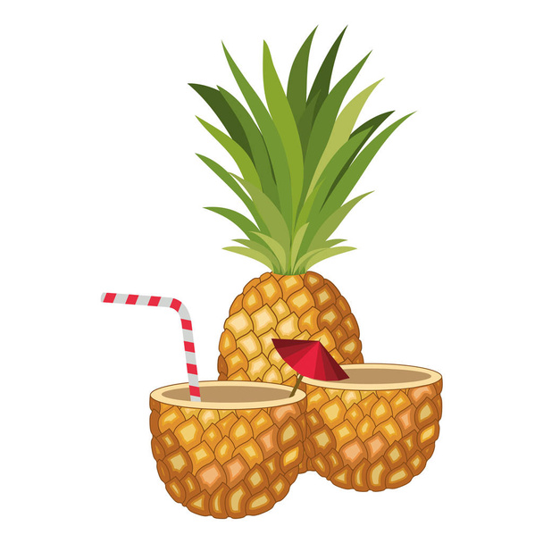 boisson fraîche cocktail ananas
 - Vecteur, image