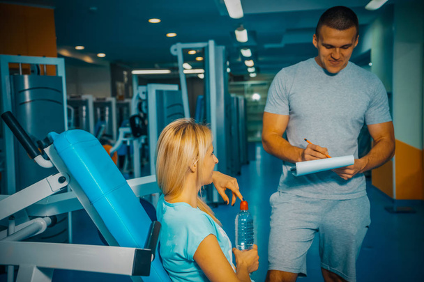 Personal training in the gym - Фото, изображение