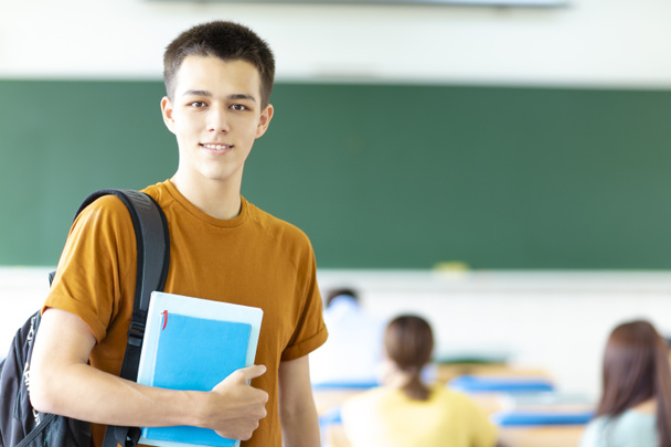  male college student in  classroom  - Photo, Image
