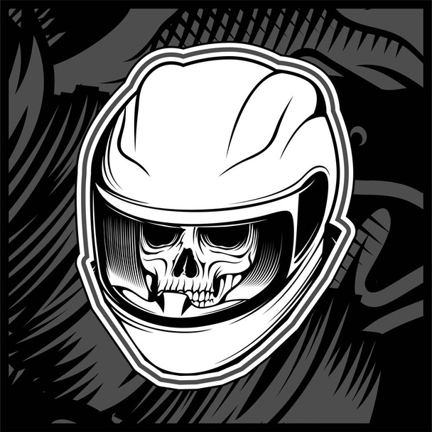 casco cráneo mano dibujo vector
 - Vector, imagen