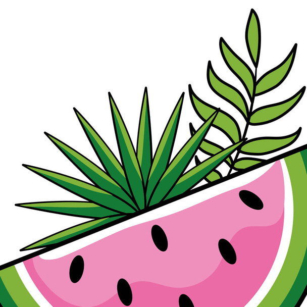delicous meloun kreslený - Vektor, obrázek