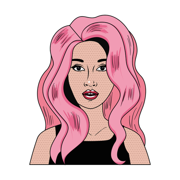 young woman avatar character - Vector, Image