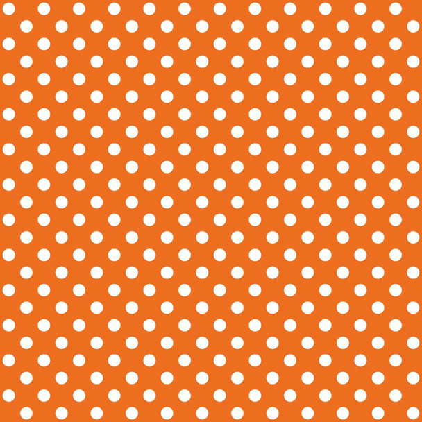 Een naadloos patroon is een grote witte stip op een oranje achtergrond. EPS vector bestand geschikt voor het invullen van elk formulier. - Vector, afbeelding