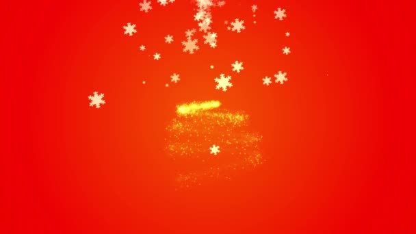 Kerstmis achtergrond met gloeiende Kerstboom gemaakt van sparkles en lichte strepen. lus - Video