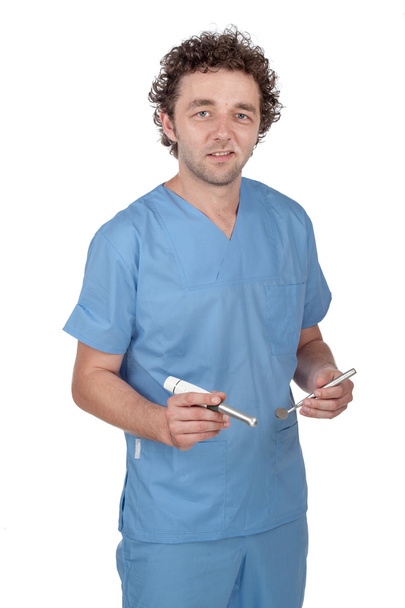 isolated shot of male doctor on white background - Photo, Image