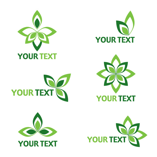 Organic leaf logo collection. - Διάνυσμα, εικόνα