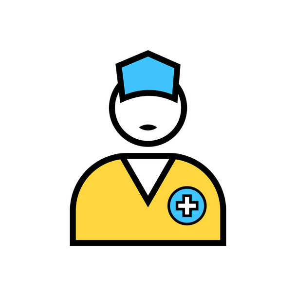 医師、看護師アイコン-ベクター医師、ウェブサイトやモバイルのための看護師のアイコン - ベクター画像